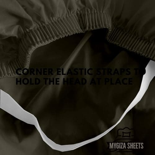 Split Top King Fitted Sheet for Adjustable Beds, 100% Giza Cotton, 34" Flex Head King Size, 1 Pc (Dark Grey) 6