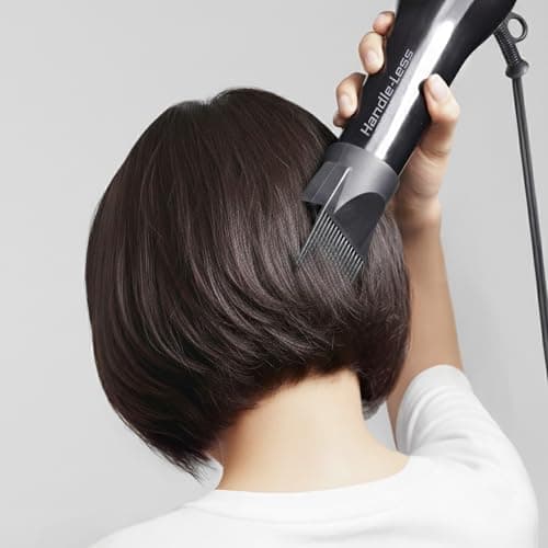 KISS Handle-Less 1875W Ceramic Tourmaline Hair Dryer, Effortless Styling Precision Blow Dryer, Cool Touch Nozzle, Triple-Layer Heat Insulation, Heat Resistant Cap, 3 Styling Attachments, Up to 450°F 8