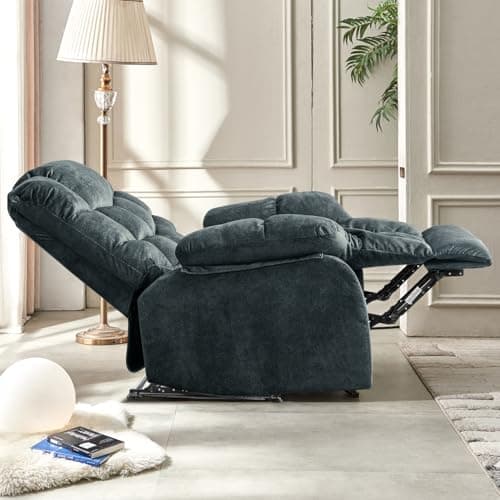 QIAYA Recliner Chairs for Living Room Overstuffed Breathable Fabric Reclining Chair Manual Sofas 7