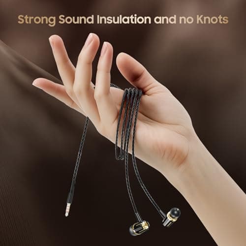 Rayleigh Wired Earbuds 5 Pack, Earbuds Headphones with Microphone, Earphones with Heavy Bass Stereo Noise Blocking, Compatible with iPhone, with iPad and Android Devices, MP3, Fits All 3.5mm Devices 5