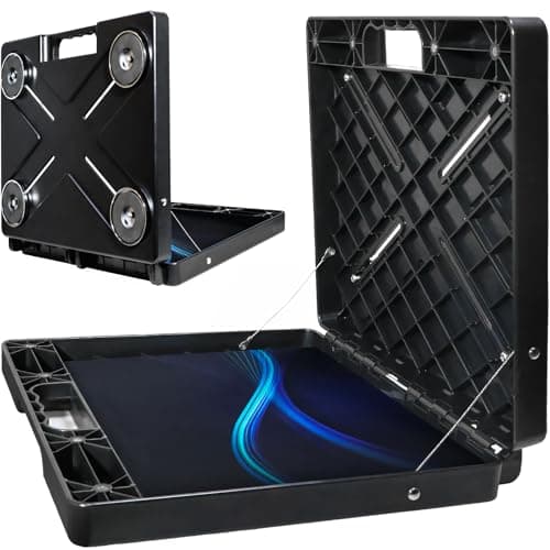 Meifrenship Magnetic Laptop Stand , Portable Workstation With 4 Super Strong Magnets, Rated At 45 Pounds, Magnetic Toolbox Attach To HVAC, Trucks, Walls, Poles etc