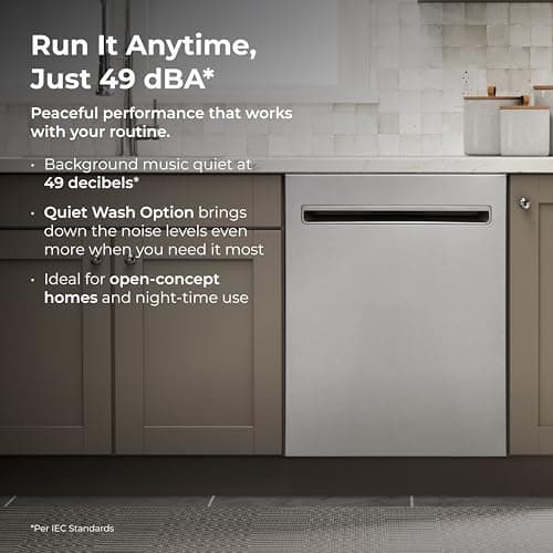 Kenmore 24" Built-In Dishwasher - UltraWash Plus, SmartWash, Accela Wash, Sani Rinse, TurboDry, and Removable Third Rack - 15 Place Settings - 49 DBA - ENERGY STAR Certified - Stainless Steel 7