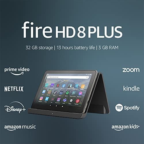 Amazon Fire HD 8 Plus tablet, 8” HD Display, 32 GB, 3GB RAM, 30% faster processor, and Made for Amazon Wireless Charging Dock, (2022 release), Gray 7