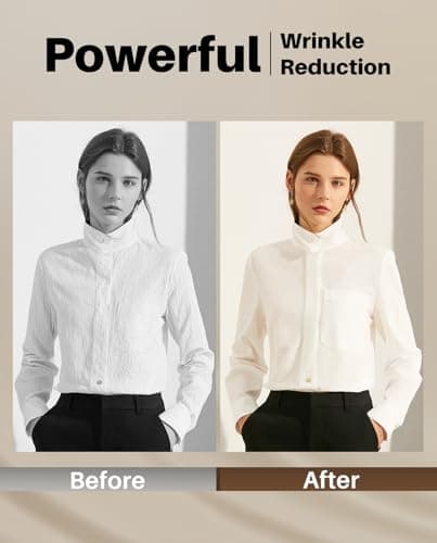 1200W Portable Travel Steamer Iron for Clothes - 4 Modes, LCD Display, 10S Fast Heating, 180° Swivel Handle, Powerful Wrinkle Remover for Home, Dorm, and Travel – White 8