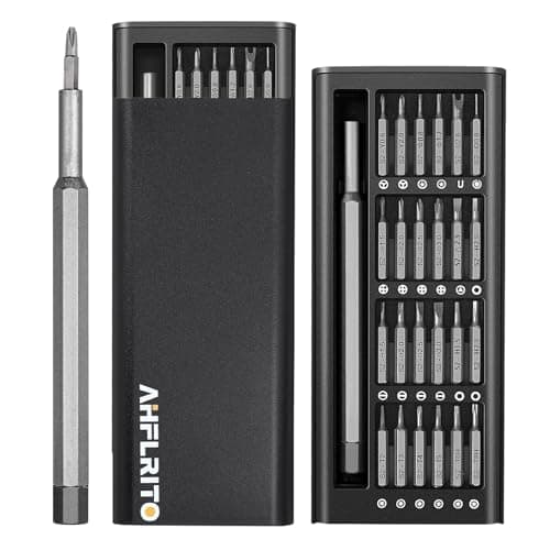 AHFLRITO Precision Screwdriver Set, 24 in 1 Small Magnetic Mini Screwdriver Set with Case, Electronics Repair Tool for Laptop, iPhone, Computer, Phone, Glasses, Watch, PS5