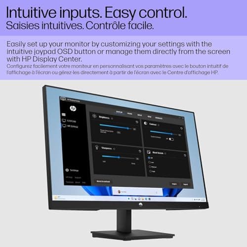 HP V24i G5 24 Inch Computer PC Monitor Full HD IPS 60Hz Refresh Rate 5ms Response Time 250 Nits Brightness AMD FreeSync Anti-Glare Low Blue Light, HDMI DisplayPort, Black (Renewed) 4