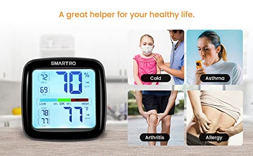 SMARTRO SC42 Professional Digital Hygrometer Indoor Thermometer Room Humidity Gauge Pro Accuracy Calibration 9