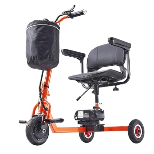 VEVOR 2025 Upgraded Lightweight Mobility Scooter for Adults & Seniors,50lb Foldable, FAA & Cruise Approved with 12 Mile Range & Removable Battery. Supports 330lbs 9