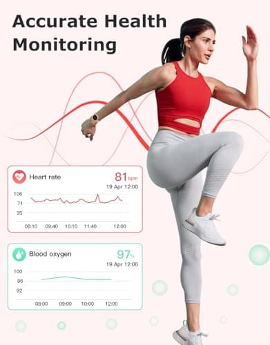 Smart Watches for Women, Round Bluetooth Call Smartwatch for iPhone Android Phones, Waterproof Fitness Tracker Watch with Heart Rate Monitor Sleep Tracker 100+Sports, Stylish Gifts for Women Starlight 5