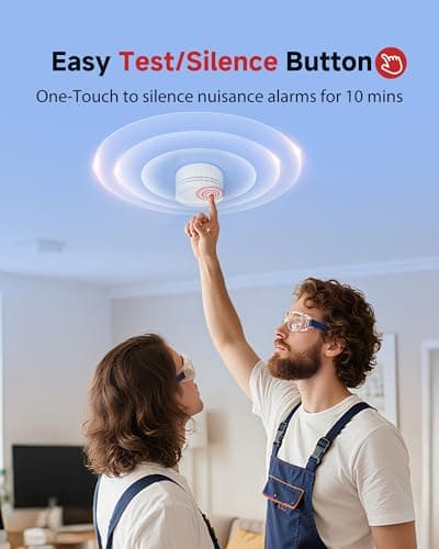 Heiman Smoke Detector, Photoelectric Fire Alarm, 10-Year Battery Powered Smoke Alarms for Home, UL 217 10th Ed. Certified, Portable Small Compact, Test Silence Button & Low Battery Warning, RV, Travel 6