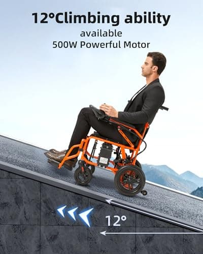 [2025 Upgrade] HASSKY Electric Wheelchairs for Adults Electric Chair Lightweight Foldable All Terrain Motorized Wheelchair for Seniors Compact Portable Airline Approved 5