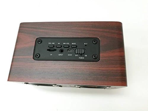 FixtureDisplays® 10W Bluetooth Speaker with Super Bass, Loud Fiber Wood Board Home Audio Wireless Speakers Subwoofer 16901-NEW 5