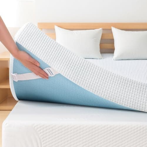 Subrtex Mattress Topper, Gel-Infused Memory Foam Mattress Topper, High Density Cooling Bed Topper Pad with Breathable Removable Fitted Cover CertiPUR-US Certified (2 Inch, King) 5