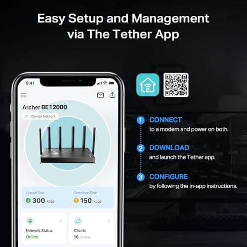 TP-Link Archer BE12000 | Tri-Band Wi-Fi 7 Router | Includes Latest 6GHz Wi-Fi Band | New Wi-Fi 7 Features | 10G Connectivity | Compatible with Alexa and Google Assistant (Archer BE670) 7
