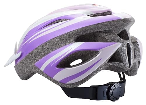 Schwinn Thrasher Bike Helmet for Youth Boys Girls Age 8-14 with Suggested Fit 55-58cm, Lightweight with Adjustable Side & Chin Strap, CPSC Safety Certified, Purple/White 6