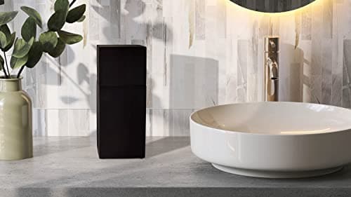 Essentra Home Toothbrush Holder with Lid, Elegant Matte Black Bathroom Toothbrush & Toothpaste Organizer – Matte Black Collection 5