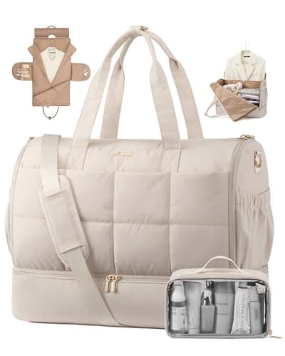 LOVEVOOK Garment Bags for Travel,Convertible Garment Bag for Women with Shoe Pouch,Carry on Duffel Bag with Toiletry Bag, 2 in 1 Hanging Suitcase Suit Bag,Waterproof Weekender Bags for Business Trip