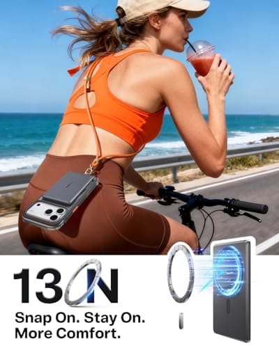 TORRAS MiniMag Power Bank, Ultra Slim 5,000mAh Wireless Portable Charger with USB-C Cable, Fast Charging iPhone Air Magnetic Battery Pack, Compatible for iPhone 17/16/15/14/13/12, Glacier Gray 6