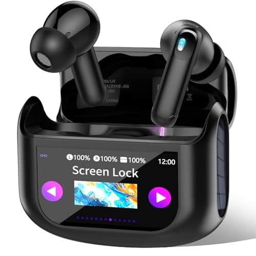Wireless Earbuds, Bluetooth 5.4 Headphones Multi-Function Touch Screen with 5 EQ Modes, 48H Ear Buds Bass Stereo with ANC Noise Cancelling/Transparency Mode, IPX7 Bluetooth Earbuds for Android/iOS