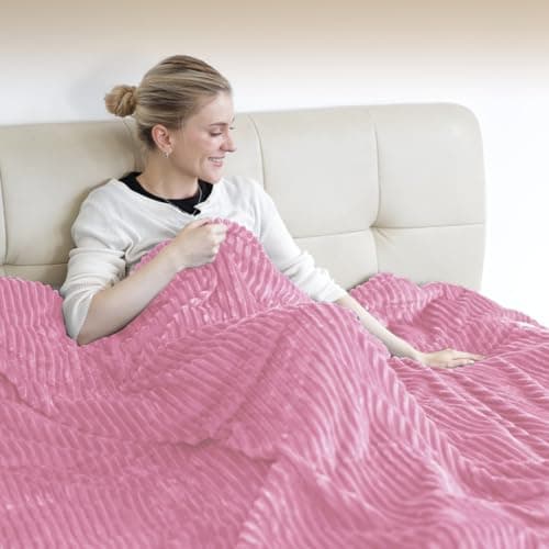 Heated Blanket - Queen Size Electric Blanket 84" x 90" Soft Flannel Heating Blanket with 10 Time Settings, 6 Heat Settings, Machine Washable with Over-Heat Protection (Pink)