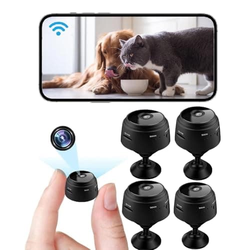 NOBEYSTON Hidden Spy Camera for Home Use, Mini Security Wireless WiFi Camera, HD 1080P Outdoor/Indoor Night Vision Cam for Baby, Pets, Compatible with Smartphone, Tablets (4 PCS)
