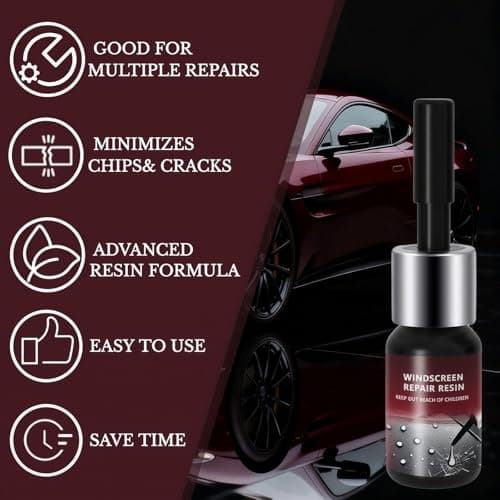 HIHBI 2026 New Windshield Repair Kit,Car Windshield Crack Repair Kit,Rock Chip Repair Kit for Fix Windows, Mirrors,Glasses,Nano Glass Repair Liquid 6