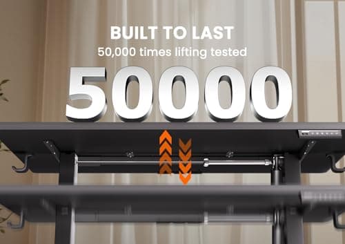 ErGear Electric Standing Desk, 48" x 24" Height Adjustable Desk, Computer Desk with 4 Memory Smart Pannel, Home Office Desk with Splice Board 6