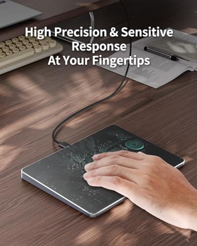 ProtoArc Wired USB Trackpad for Windows 10/11, Large High-Precision T1 Wired Trackpad Mouse with Multi-Gesture, Ultra Slim Portable Aluminum Touchpad Mouse for Computer/Desktop/Laptop, Grey Black 5