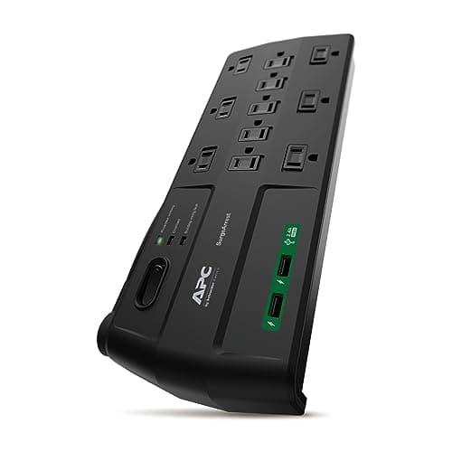 APC Surge Protector with USB Ports, P11U2MP10, 2880 Joule, 8' Cord, Flat Plug, 11 Outlet Power Strip 2