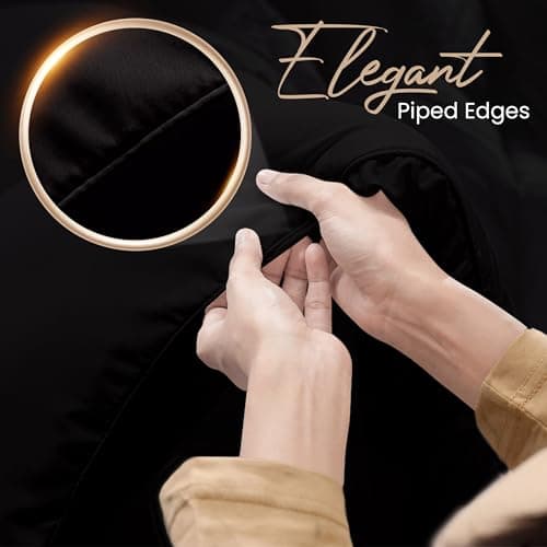 Utopia Bedding Comforters Twin Size, All Season Duvet Insert, Down Alternative Box Stitched Bed Comforter with Corner Tabs, Machine Washable (Black) 5