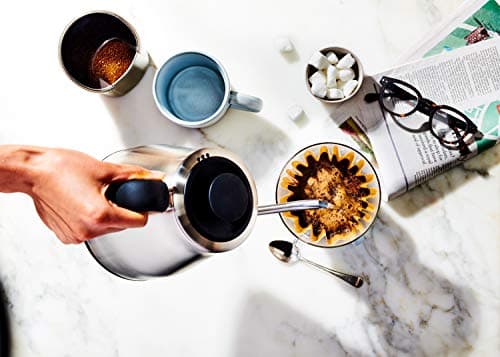 OXO Brew Gooseneck Electric Kettle – Hot Water Kettle, Pour Over Coffee & Tea Kettle, Adjustable Temperature, Built-In Brew Timer, Stainless Steel, 1L​ 10