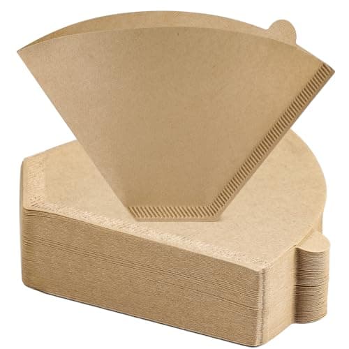 200 Count #4 Cone Coffee Filters 8-12 Cup, Unbleached Natural Coffee Paper Filters, No Blowout, Disposable Coffee Filter for Pour Over and Drip Coffee Maker