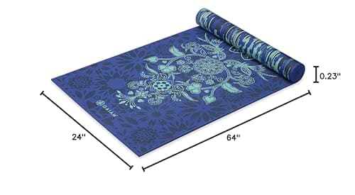 Gaiam Yoga Mat Premium Print Reversible Extra Thick Non Slip Exercise & Fitness Mat for All Types of Yoga, Pilates & Floor Workouts, Divine Impressionist, 68"L x 24"W x 6mm Thick 7