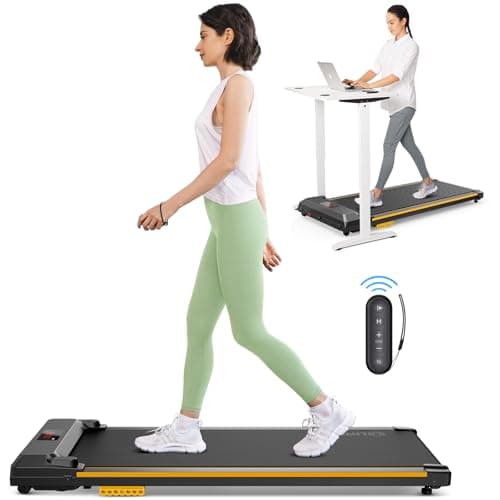 UREVO Under Desk Treadmill, Walking Pad 2 in 1 for Home/Office, Portable Walking Pad Treadmill with Remote Control, LED Display