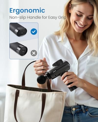 RENPHO Massage Gun Deep Tissue, Birthday Gifts for Women Men, Portable Percussion Massager for Back and Neck, Handheld Device with Carry Case, Active 6