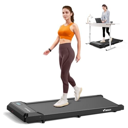 MERACH Walking Pad, Under Desk Treadmill, Portable Mini Treadmills for Home, Seamless One-Piece Molding Design, 265LBS Walkpad with Remote Control, APP, LED Display