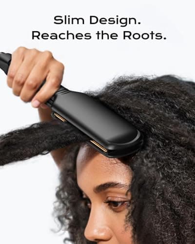 Titanium Flat Iron Hair Straightener for Natural Hair, 2 inch Hair Straightener for Thick Hairs, Silk Press Flat Iron Wide Plate 8