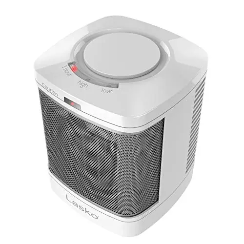 Lasko Portable Electric Ceramic Space Heater with ALCI Plug for Bathroom Use, 2 Heat Settings and Simple Heat Button, 8 Inches, White, 1500W, CD08200 9