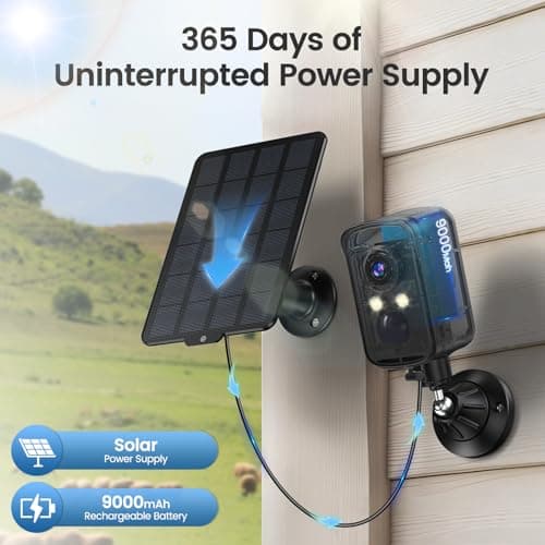 4G LTE Cellular Security Camera Wireless Outdoor, Magnetic, No WiFi Needed, 300° Pan, Solar Powered, Magnetic Mount 1-Min Install, SIM Included, PIR Motion & AI, 2K Night Vision, Lifetime 7-Day Cloud 6