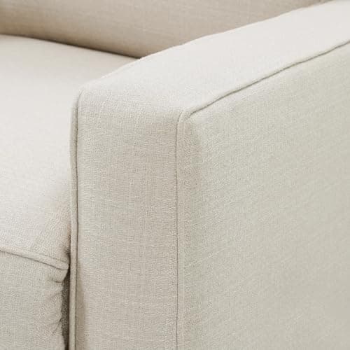 Harkawon Swivel Rocker Recliner Chair, Glider Rocker Recliner, Rocking Chair Nursery, Fabric Chair with High Back, Deep Seat, for Living Room, Bedroom, Beige 9