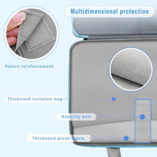 ZINZ Laptop Case 15 15.6 16 inch Sleeve, Expandable Computer Hand Bag with Multi-pockets Compatible with MacBook Pro 16 inch M4/M3/M2/M1, MacBook Air/Pro 15 inch and 15-16 inch Notebooks，G01Y01 5