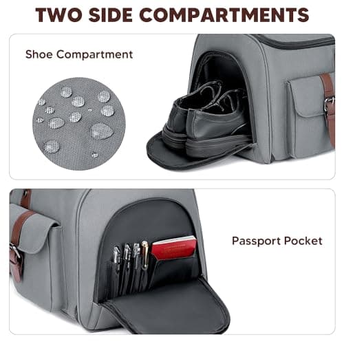 Vessgra Carry on Garment Bag for Travel, Convertible Garment Duffle Bags for Men Women with Shoe Compartment - 2 in 1 Hanging Suitcase Suit Travel Bags 5