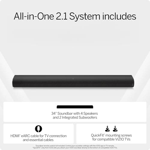 VIZIO All-in-One Soundbar with Dolby Atmos and DTS:X, Bluetooth Speaker- SV210D-0806 6