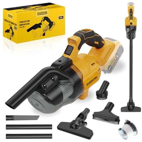 Cordless Vacuum for DE-Walt 20V Battery, 5-in-1 Handheld Electric Vacuum Cleaner with 500W Powerful Motor, 46 CFM Portable Hand Vacuum with HEPA Filter for Car, Carpets, Furniture (Tool Only)