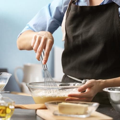 OYV 18/10 Stainless Steel Whisk, Ergonomic Handle, Dishwasher Safe Metal whisk, Professional Whisk for Kitchen Cooking, Perfect for Blending, Whisking, Baking, and Beating, 10-Inch Wire Wisk 8