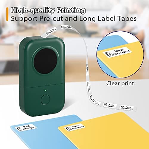 Phomemo D30 Label Maker Machine, Portable Bluetooth Mini Label Printer, Smart Phone Handheld Thermal Sticker Small Labeler Multiple Templates Font Icon Inkless for Home Office 7