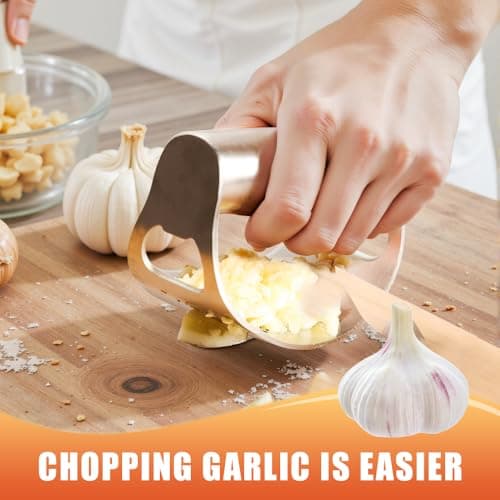 hoehew Stainless Steel Onion Holder for Slicing, 2026 Upgraded Onion Cutter Vegetable Chopper Tomato Slicer KItchen Utensils for Potato Avocados Eggs Lemon Fruit Meat Home Kitchen Tools 8