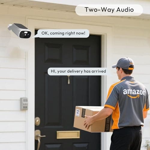 Rraycom 5G Solar Security Cameras Wireless Outdoor, 5MP WiFi Surveillance Outdoor Cameras for Home Security with AI Motion Detection & Siren,Color Night Vision, 2-Way Talk, IP66 Waterproof,SD/Cloud 6