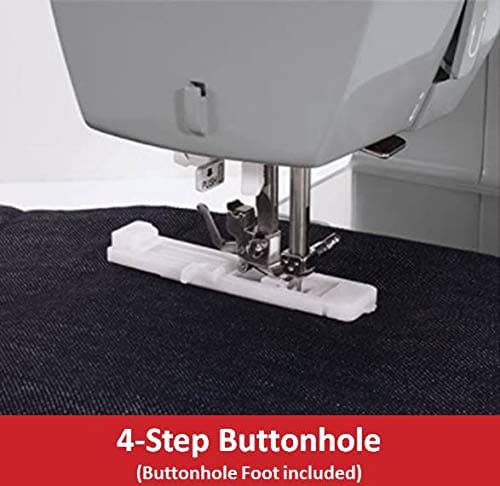 SINGER Heavy Duty 4411 High Speed Sewing Machine with Accessory Kit | Strong Motor with Enhanced Piercing Power, 69 Stitch Applications, Full Metal Frame, 4-Step Buttonhole & LED Light, Grey 15