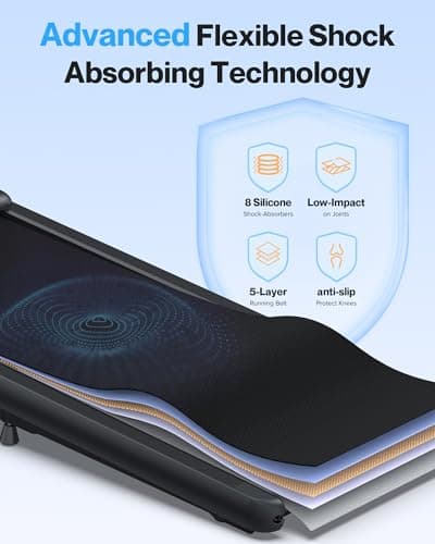 Walking Pad Under Desk Treadmill: Up to 10% Incline Voice Control 2.5HP Smart Treadmills Compatible with WELLFIT KINOMAP APP for Home Office - 265 LBS Capacity 7